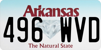 AR license plate 496WVD