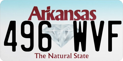 AR license plate 496WVF