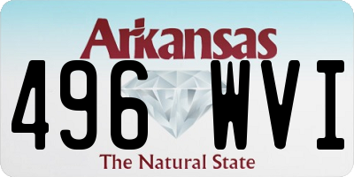 AR license plate 496WVI