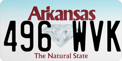 AR license plate 496WVK