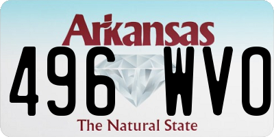 AR license plate 496WVO