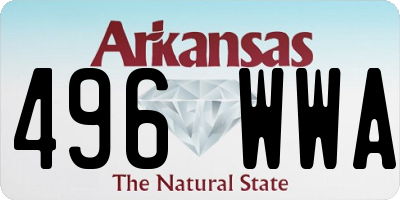 AR license plate 496WWA