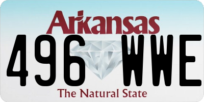 AR license plate 496WWE