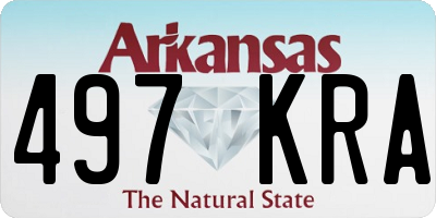 AR license plate 497KRA