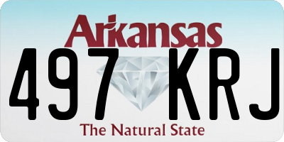 AR license plate 497KRJ