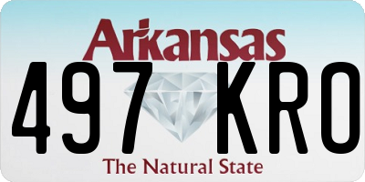 AR license plate 497KRO