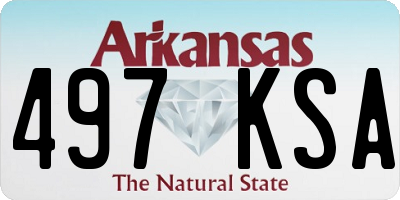 AR license plate 497KSA