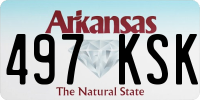 AR license plate 497KSK