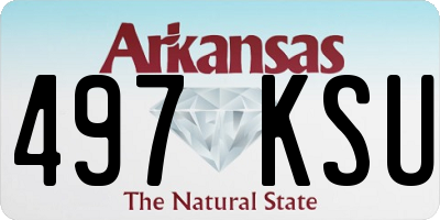 AR license plate 497KSU