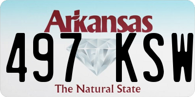 AR license plate 497KSW
