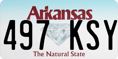 AR license plate 497KSY