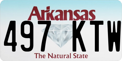 AR license plate 497KTW