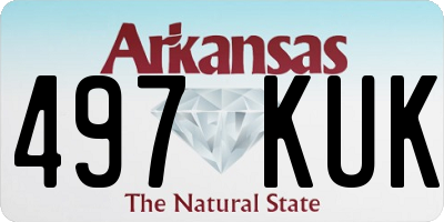 AR license plate 497KUK