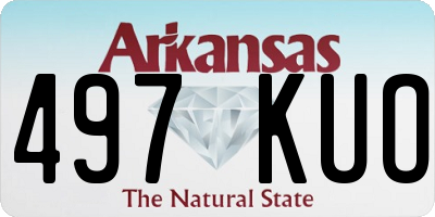AR license plate 497KUO