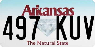 AR license plate 497KUV