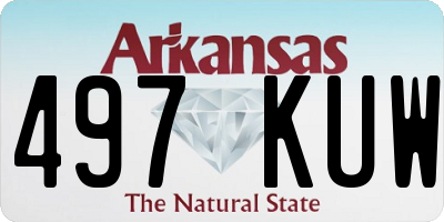AR license plate 497KUW