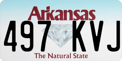 AR license plate 497KVJ
