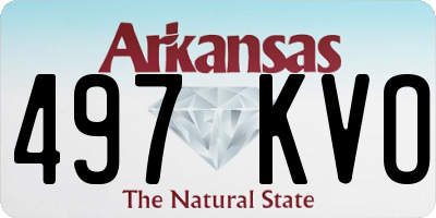 AR license plate 497KVO