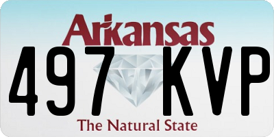 AR license plate 497KVP