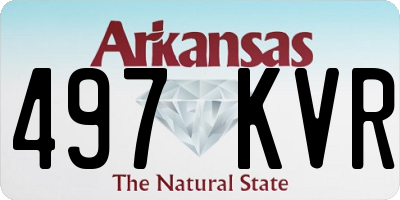 AR license plate 497KVR
