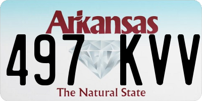 AR license plate 497KVV