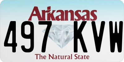 AR license plate 497KVW