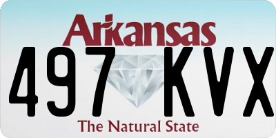 AR license plate 497KVX