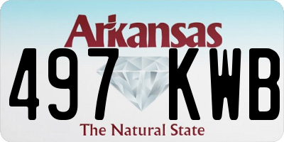 AR license plate 497KWB
