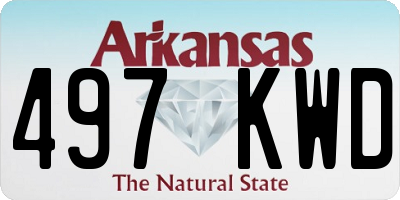 AR license plate 497KWD