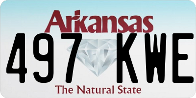 AR license plate 497KWE
