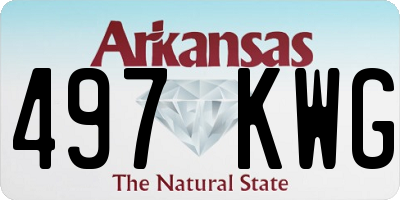 AR license plate 497KWG