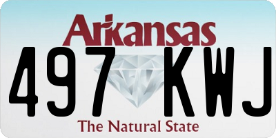 AR license plate 497KWJ