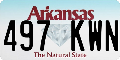 AR license plate 497KWN
