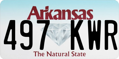 AR license plate 497KWR