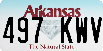 AR license plate 497KWV