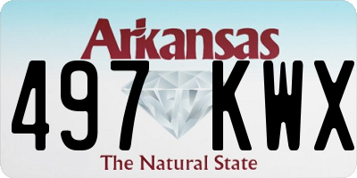 AR license plate 497KWX