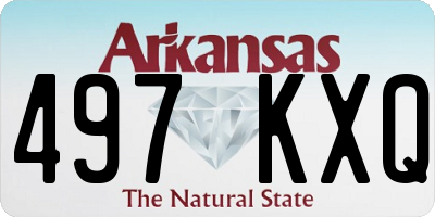 AR license plate 497KXQ
