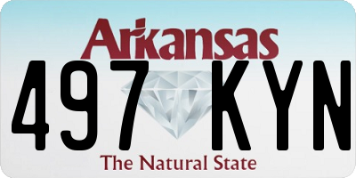 AR license plate 497KYN