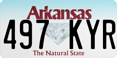 AR license plate 497KYR