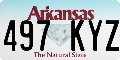 AR license plate 497KYZ