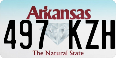 AR license plate 497KZH