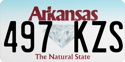 AR license plate 497KZS