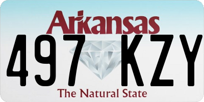 AR license plate 497KZY