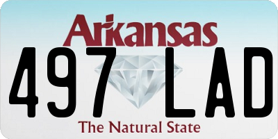 AR license plate 497LAD