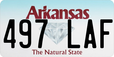 AR license plate 497LAF