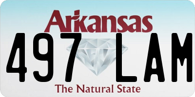 AR license plate 497LAM