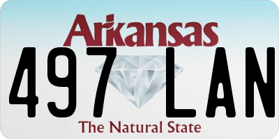AR license plate 497LAN