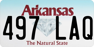 AR license plate 497LAQ