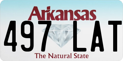 AR license plate 497LAT