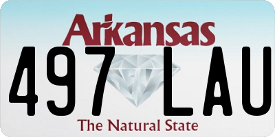 AR license plate 497LAU